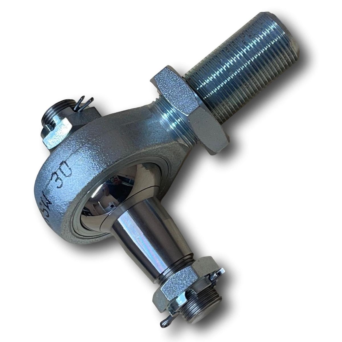 M30 x 2.0mm PTFE lined rose joint complete with adaptor pin and fixings